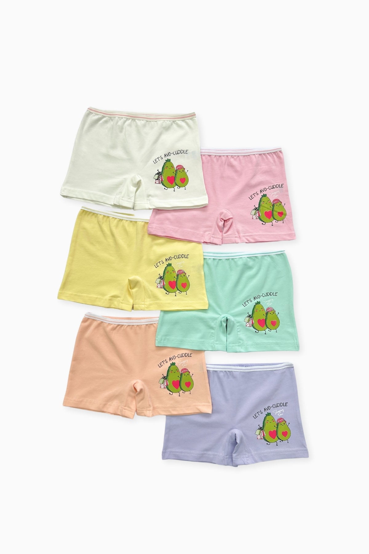 6er-Pack Mädchen-Boxershorts mit liebevollen Motiven