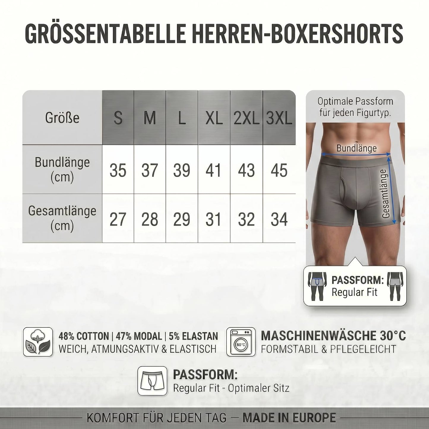 5er Pack Gr. S-3XL Boxershorts Herren Retroshorts Unterhosen Premium Qualität