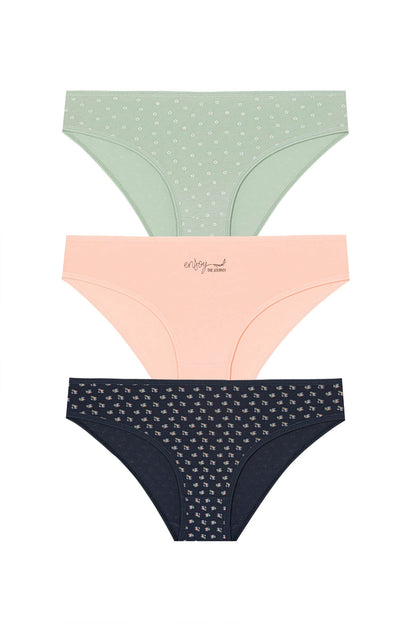 3er-Set Damen-Slips aus Baumwolle – weich, atmungsaktiv, bequem