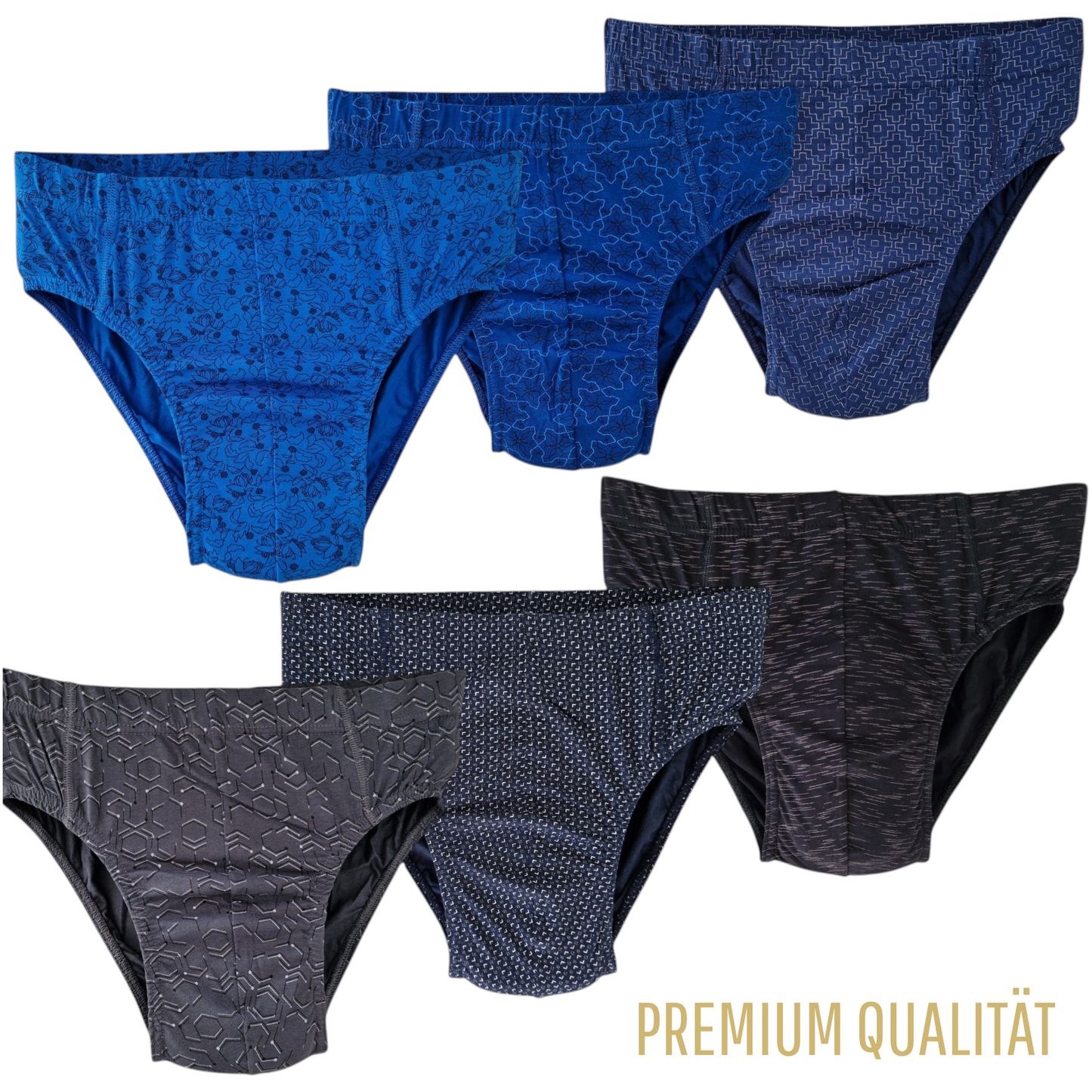 9er Pack Herren Slips Unterhosen Baumwolle Slip Farbmix Premium Qualität Größe S bis XXL