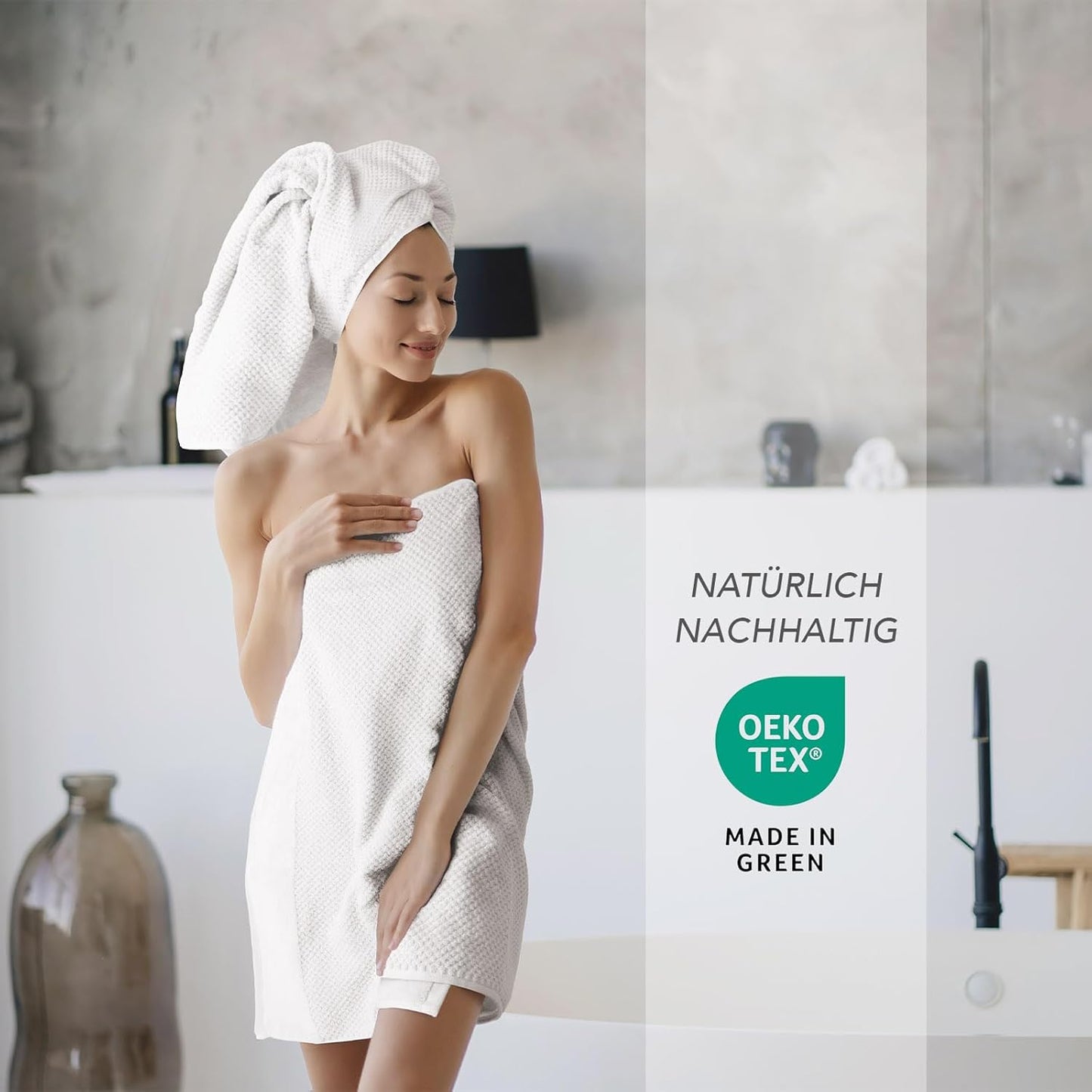 Handtücher Set aus 100% Baumwolle, saugstark und weich - 2X Badetuch (70x140 cm) 4X Handtuch (50x100cm) 4X Gästetuch (30x50 cm) 2X Waschlappen (16x21 cm) - 12.TLG