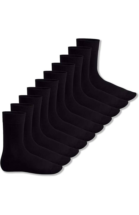 Damen und Herren Socken mit Baumwolle Basic Socken - 10 PAAR