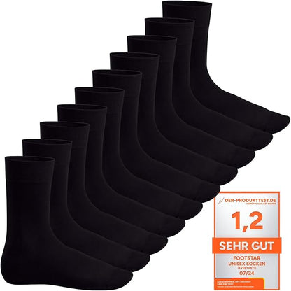 Damen und Herren Socken mit Baumwolle Basic Socken - 10 PAAR