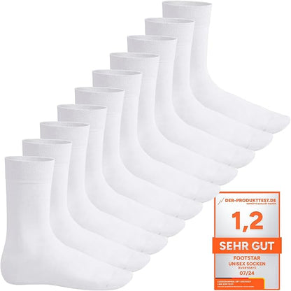 Damen und Herren Socken mit Baumwolle Basic Socken - 10 PAAR
