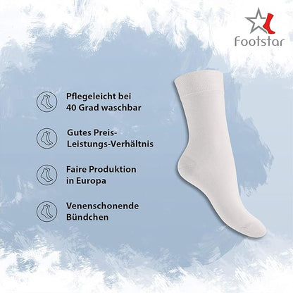 Damen und Herren Socken mit Baumwolle Basic Socken - 10 PAAR