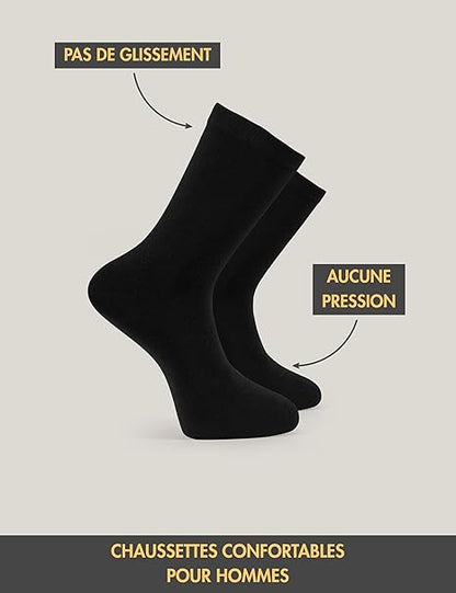 Basic Treasure 20 Paar Socken Herren, Baumwollsocken Schwarz oder Blau, Atmungsaktive Herrensocken