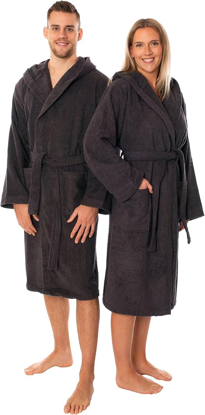 Luxuriöser Bademantel mit Kapuze, 100% Baumwolle, Weich & Saugstark - Ideal für Spa & Zuhause, Unisex Design