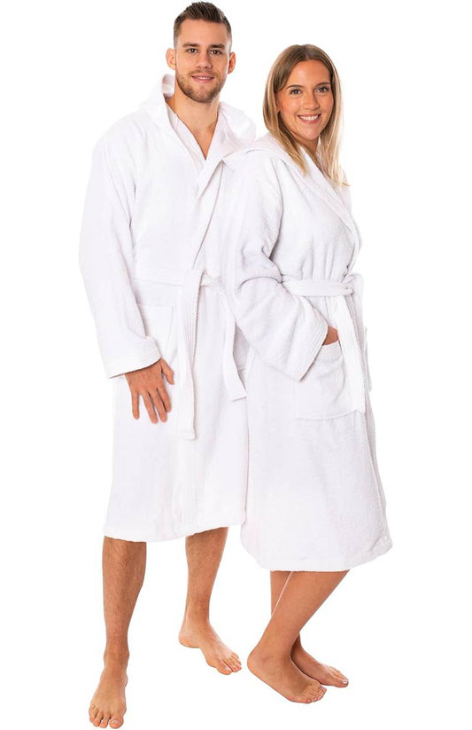 Luxuriöser Bademantel mit Kapuze, 100% Baumwolle, Weich & Saugstark - Ideal für Spa & Zuhause, Unisex Design
