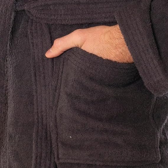 Luxuriöser Bademantel mit Kapuze, 100% Baumwolle, Weich & Saugstark - Ideal für Spa & Zuhause, Unisex Design