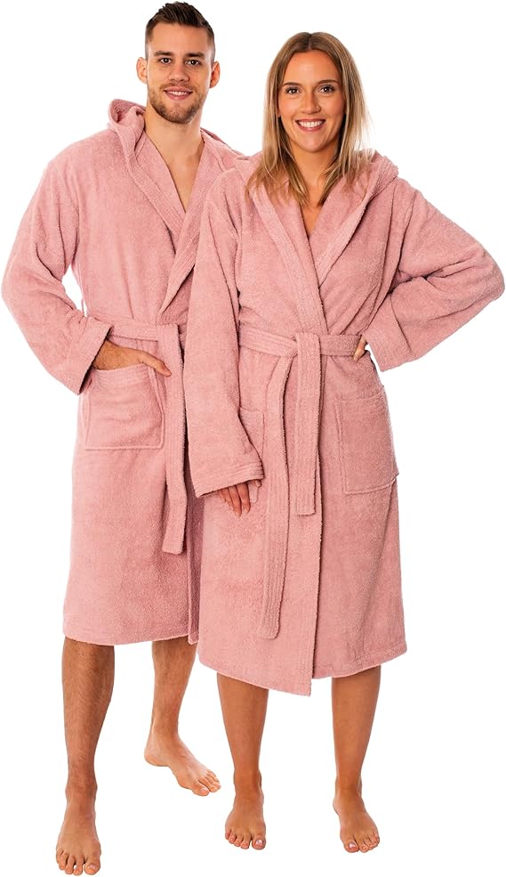 Luxuriöser Bademantel mit Kapuze, 100% Baumwolle, Weich & Saugstark - Ideal für Spa & Zuhause, Unisex Design