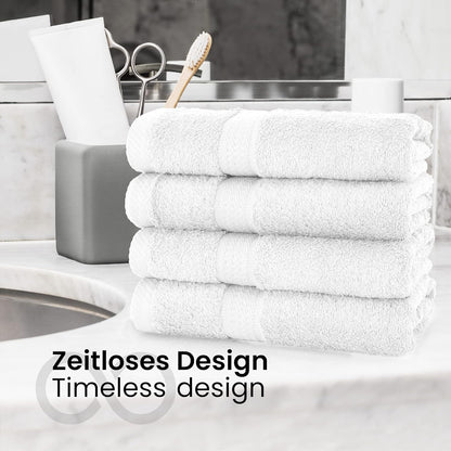 Handtuch Komplett-Set - Frottee-Handtücher mit Aufhängeschlaufe 4X Handtuch, 2X Duschtuch, 2X Gästetuch, 2X Waschhandschuh Öko-Tex Made in Green Zertifiziert - 10er Pack