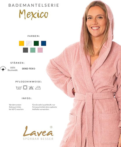 Luxuriöser Bademantel mit Kapuze, 100% Baumwolle, Weich & Saugstark - Ideal für Spa & Zuhause, Unisex Design