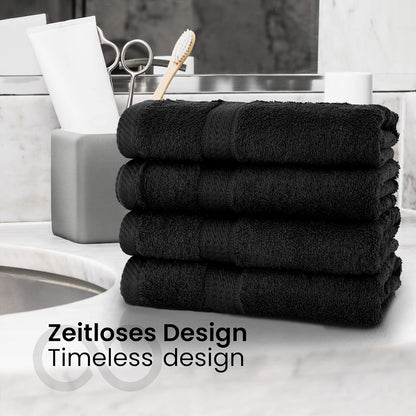 Handtuch Komplett-Set - Frottee-Handtücher mit Aufhängeschlaufe 4X Handtuch, 2X Duschtuch, 2X Gästetuch, 2X Waschhandschuh Öko-Tex Made in Green Zertifiziert - 10er Pack