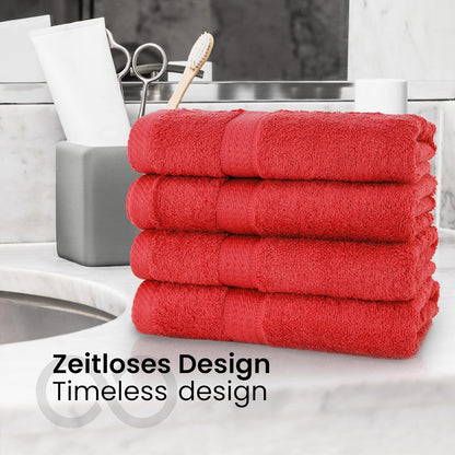 Handtuch Komplett-Set - Frottee-Handtücher mit Aufhängeschlaufe 4X Handtuch, 2X Duschtuch, 2X Gästetuch, 2X Waschhandschuh Öko-Tex Made in Green Zertifiziert - 10er Pack