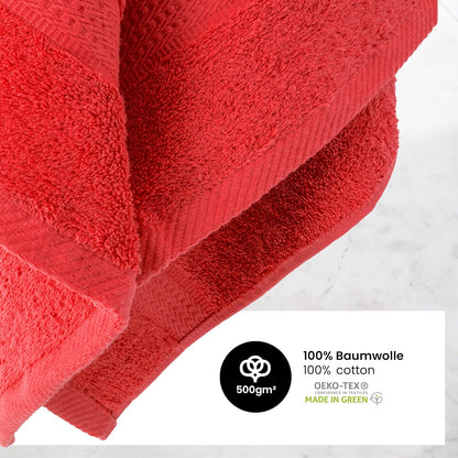 Handtuch Komplett-Set - Frottee-Handtücher mit Aufhängeschlaufe 4X Handtuch, 2X Duschtuch, 2X Gästetuch, 2X Waschhandschuh Öko-Tex Made in Green Zertifiziert - 10er Pack