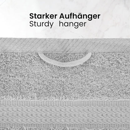 Handtuch Komplett-Set - Frottee-Handtücher mit Aufhängeschlaufe 4X Handtuch, 2X Duschtuch, 2X Gästetuch, 2X Waschhandschuh Öko-Tex Made in Green Zertifiziert - 10er Pack