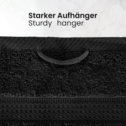 Handtuch Komplett-Set - Frottee-Handtücher mit Aufhängeschlaufe 4X Handtuch, 2X Duschtuch, 2X Gästetuch, 2X Waschhandschuh Öko-Tex Made in Green Zertifiziert - 10er Pack