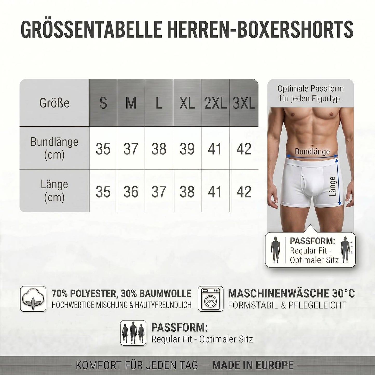 8er Pack Boxershorts Herren Unterhosen S-3XL Premium Qualität