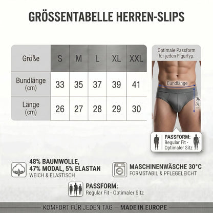 9er Pack Herren Slips Unterhosen Baumwolle Slip Farbmix Premium Qualität Größe S bis XXL