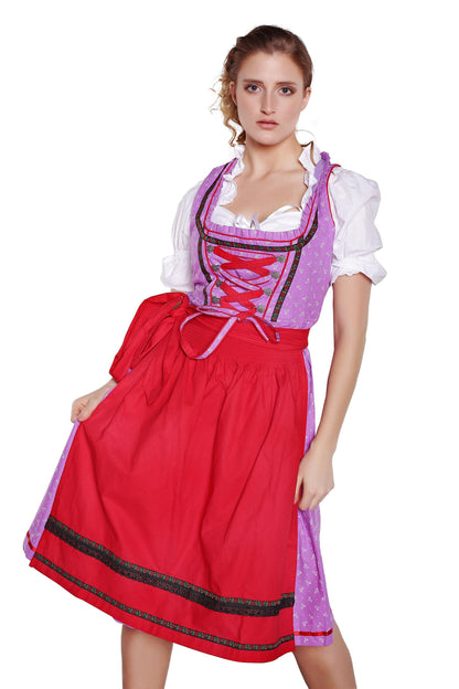 Traditionelles Dirndl mit Bluse und Schürze im klassischen Stil
