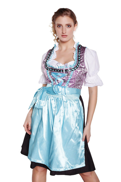 Traditionelles Dirndl mit Bluse und Schürze im klassischen Stil